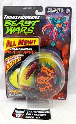 Transformers 1997 Beast Wars Razorclaw with VHS MOSC - Image 1 of 2