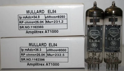 MULLARD EL84 Hecho en Gt. Gran Bretaña Amplitrex Probado Cantidad 2 Piezas # 1162383-96 Foto 1 de 4