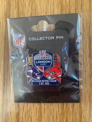 NFL London Game 2025 Collector Pin Minnesota Vikings Cleveland Browns