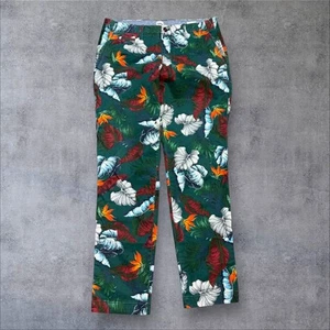 Gap Pants Men 34X32 Slim Fit Vintage Fresh Palm Tropical Chino Hawaiian Tiki - Picture 1 of 5