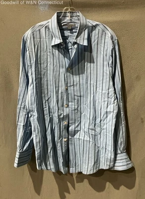 John Varvatos Hombre Rayas Manga Larga Abotonada Talla L Regular Foto 1 de 4