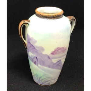 Nippon TE-OH 4 1/2" handbemalte malerische Vase - Bild 1 von 6