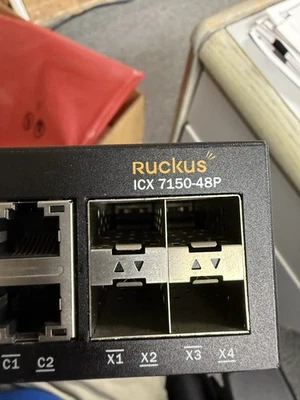 Ruckus ICX7150-48P-4X10GR POE Switch - New Factory Refurbished - Image 1 of 4