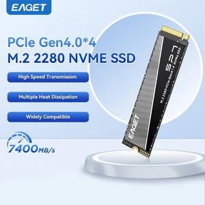 EAGET 1T M.2 SSD NVMe PCIe 4.0 2T 4T Internal Solid State Drive 7300MB/s for PS5 - Picture 1 of 11