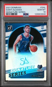 2021 Donruss - Santi Aldama - Signature Series Auto Rookie Card #SS-SAL - PSA 10 - Bild 1 von 3