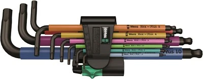 Wera 950/9 Hex-Plus Multicolor 1 SB L-Key Set Metric 9 Pieces 05073593001  - Image 1 of 4