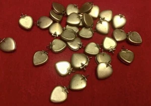 10pcs Vintage Brass HEART LOCKETS LOT Bulk Lockets Pendants Jewelry Making - Picture 1 of 4