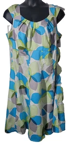 New Directions Woman 18W Aline Dress Sleeveless Lined Geometric Career Church - Picture 1 of 11