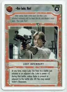 STAR WARS CCG PREMIERE 2 PLAYER CARD RUN LUKE, RUN! ex - Picture 1 of 1