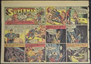 SUPERMAN SUNDAY COMIC STRIP #17 25.02.1940 2/3 VOLLE Seite DC Comics RAR - Bild 1 von 2