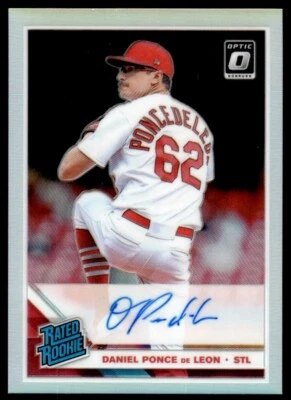 2019 Donruss Optic Rated Rookie Signatures Daniel Ponce de Leon Auto #RRS-DP R68 - Image 1 of 2