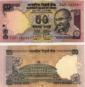 Colección de 10 Billetes India P97F(U) 50 Rupias ¡Envío Gratis! - Imagen 1 de 1