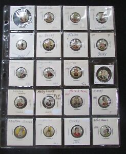 Lot of 20 - Vintage 1940s Kelloggs PEP Pins Pinbacks Many Rare JIGGS GOOGLE 