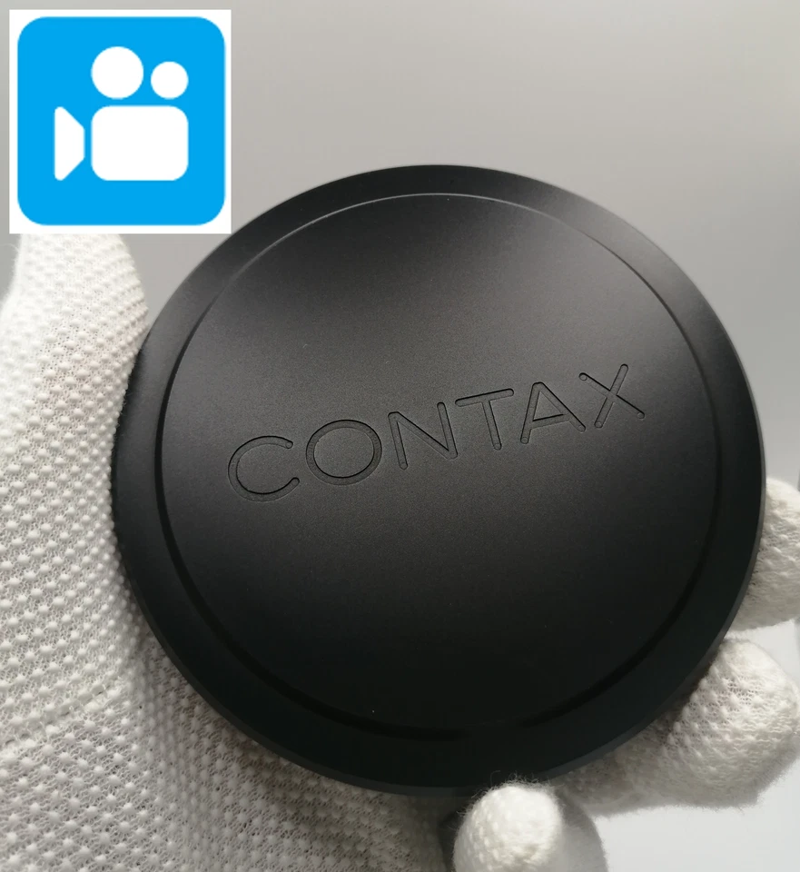 🎦VIDEO👀✨Unused✨ Contax Metal Lens Cap Black 89mm K-84 From JAPAN - Image 1 of 4