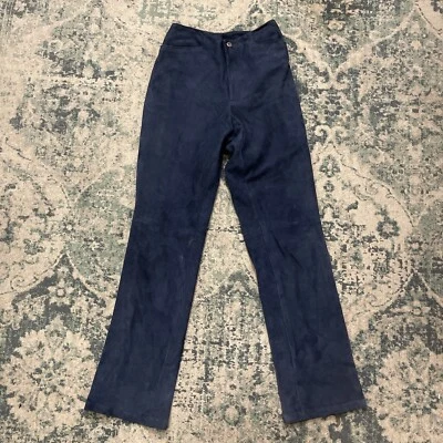 "Pantalones de gamuza Ralph Lauren Black Label para mujer corte bota azul marino talla 2 24x29""" Foto 1 de 4