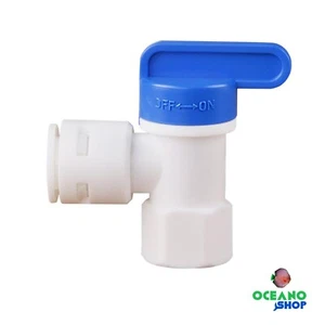 Valvula cierre 1/4" DEPOSITO OSMOSIS equipo inversa llave - Imagen 1 de 1