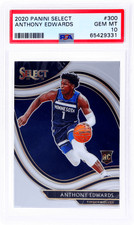 2020 Panini Select #300 Anthony Edwards Courtside PSA 10 Rookie RC