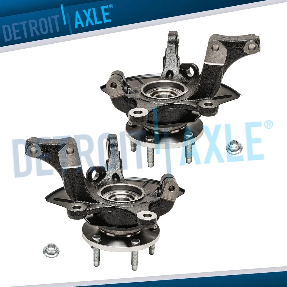 Pair Front Knuckle & Wheel Hub Bearing for 2005-2012 Ford Escape Tribute Mariner - Image 1 of 4
