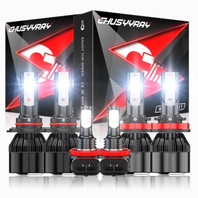 For Jeep Grand Cherokee 2014 2015-2018 Combo LED Headlight+Fog Light Bulbs Kit - Image 1 of 4