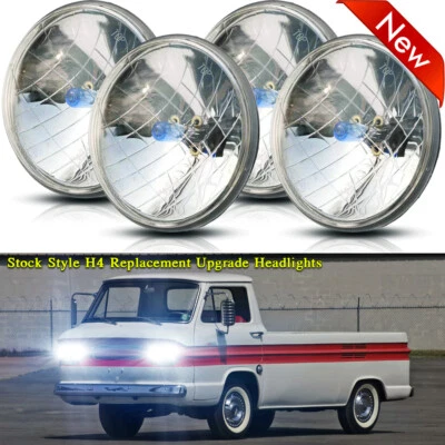 4 круглых ксеноновых фары дальнего/ближнего света 5,75 дюйма для Chevy Corvair Truck 1961-1964 США - Изображение 1 из 4