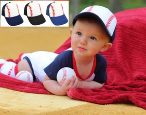 Gorra de béisbol infantil diseño de puntada | Novato del año | Half Way To First® - Imagen 1 de 7