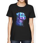 1Tee Womens Loose Fit Painted Abstract Rottweiler Dog  T-Shirt