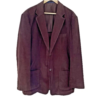 Club Room Corduroy Blazer Sportcoat Men's L Brown Patch Pockets Office Classic - Image 1 of 4