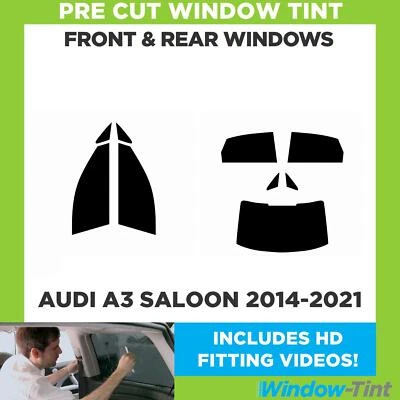 For Audi A3 4-door Saloon 2014-2021 Pre Cut Window Tint Full Front & Rear - Image 1 of 4