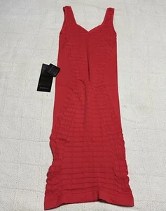 bebe Bandage Dress womens Small Petite Teaberry Red Textured Sweetheart Bodycon - Picture 1 of 9