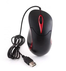 Neon Drive Optical Mouse USB2.0 Dual-button with scroll-wheel Black/Burgundy - Picture 1 of 2