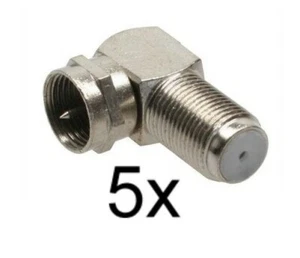 5x F-Adapter F-Verbinder für SAT-Kabel - Coax - abgewinkelt - Picture 1 of 1