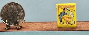 1:12 MINIATUREBOOK SCARECROW AND TIN WOODMAN OZ BAUM DOLLHOUSE SCALE - Picture 1 of 12