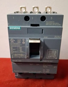 SIEMENS 3VA4112 6ED34 3-P 125 AMP Bolt- Circuit Circuit Breaker SHIPS SAME DAY - Picture 1 of 2