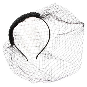  Dinner Party Bridal Headband Funeral Hats for Women with Veil Headpiece