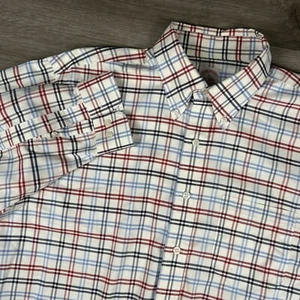 Brooks Brothers Shirt Mens Size Large Blue Red Button Up Regular Supima Cotton - Picture 1 of 15