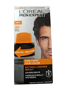 Loreal Men Expert One-Twist Hair Color 02 Real Black - Picture 1 of 6