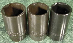 Juego de 3 tomas de impacto de aire profundo métricas de 1/2 unidades 32 34 36 mm 6 PT CRV de alta resistencia - Imagen 1 de 1