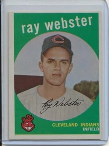 1959 Topps Baseball Card Ray Webster Cleveland Indians Near Mint HIGH # 531 - Picture 1 of 2