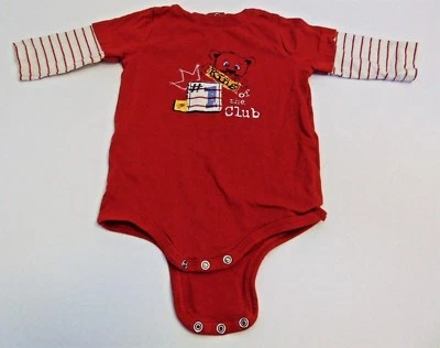Arizona Jean Company One Piece Red Bodysuit Size 6-9 m. #1 King of the Club  - Image 1 of 4