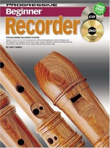 PROGRESSIVE BEGINNER RECORDER BOOK/CD/DVD CLASSICAL JAZZ BLUES POP ROCK RARE NEW - Image 1 of 1