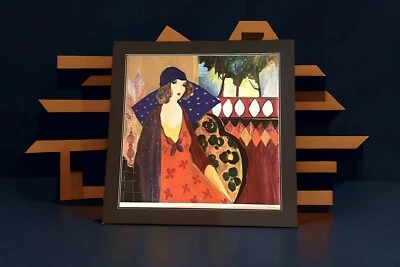 Itzchak Tarkay Indigo Chapeau Seriolitografía Arte Impresión Placa Firmada Mate LEER Foto 1 de 4