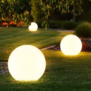 LED Solar Jardín 20 cm Bola Lámpara Jardín Exterior Lámpara Solar Bola Luminosa Juego de 3 - Imagen 1 de 12