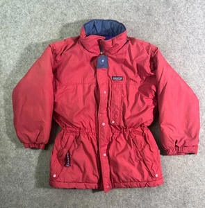 Vintage Patagonia Jacket Kids 10 Burgundy Parka Insulated Ski Coat Youth Boys - Picture 1 of 14