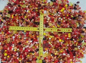 2 KILO Glasperlen / Glasschliff Böhmen ca. 30er-80er Jahre   - Bild 1 von 3