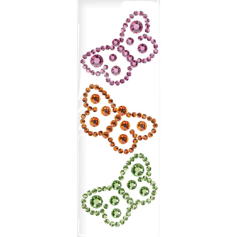 MAMBI "PEGATINAS MARIPOSA DIAMANTES DE IMITACIÓN" 3 hermosas pegatinas de colores RW-171 Foto 1 de 1