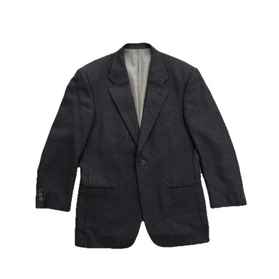 Monsieur Givenchy Men’s 38S Sport Coat Wool Silk Blend Black Textured Blazer - Image 1 of 4