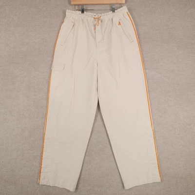 Pantalón de paracaídas holgado ligero de nailon grande vintage Y2K Ying Yang para hombre Swishy Foto 1 de 4