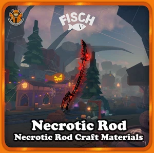 [FISCH] - Necrotic Rod Set [Includes: 5 Sanguine Bones & Hexed Skeletal Nessie] - Picture 1 of 2