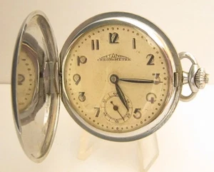 VINTAGE LUXURY FRANCE MEN'S MECHANICAL POCKET WATCH "ATANA-CHRONOMETRE"# 12C - Picture 1 of 12
