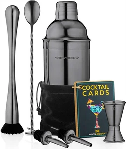 Mixology Cocktail Shaker Set Drink Mixer, 8-Piece Portable Bartender Kit with... - Picture 1 of 9